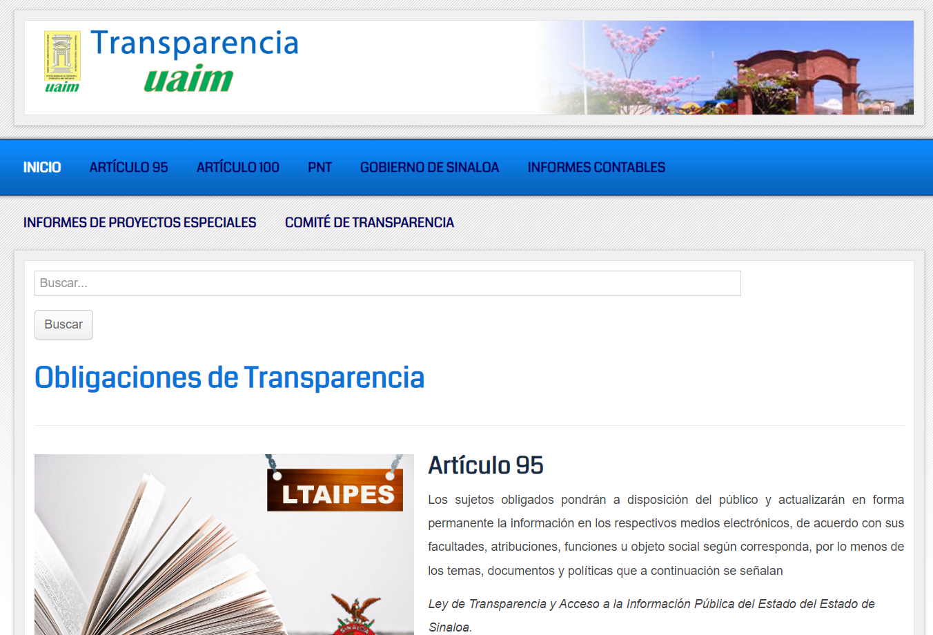 Portal de Transparencia UAIM